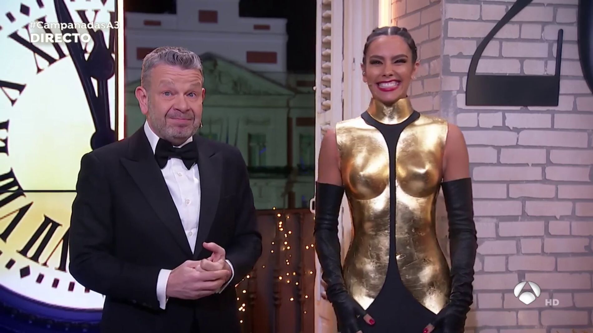 Cristina Pedroche y Alberto Chicote en las Campanadas 2019