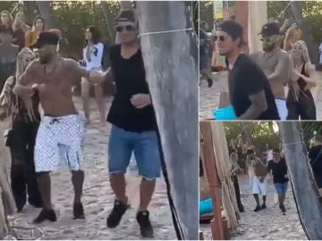 Neymar y Gabriel Medina, durante una fiesta en Brasil