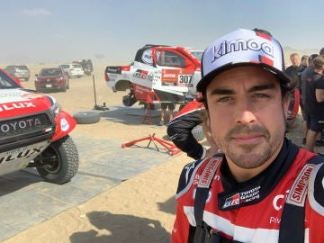 Fernando Alonso, en el Dakar
