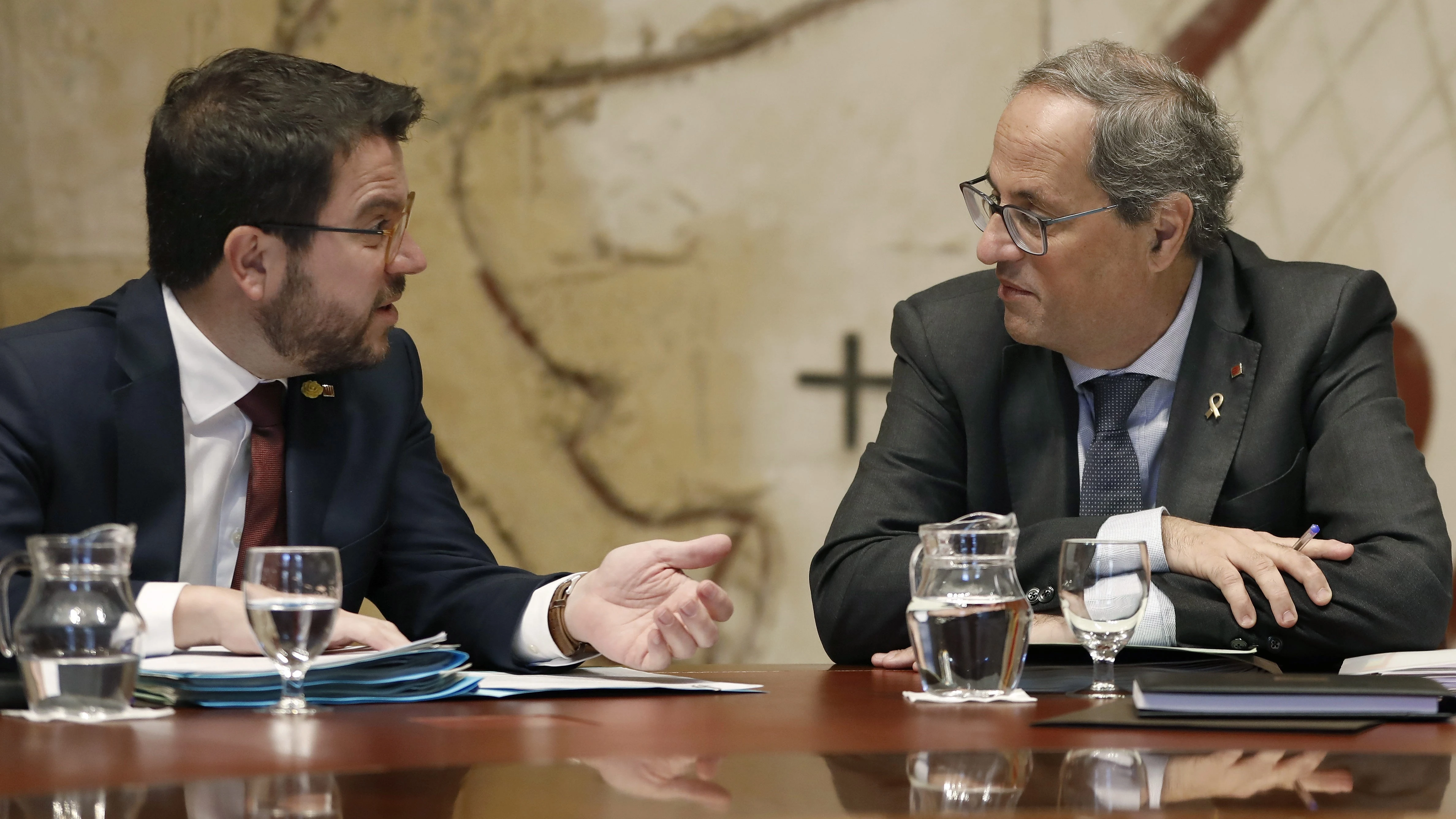 Pere Aragonés y Quim Torra Pere Aragonés y Quim Torra