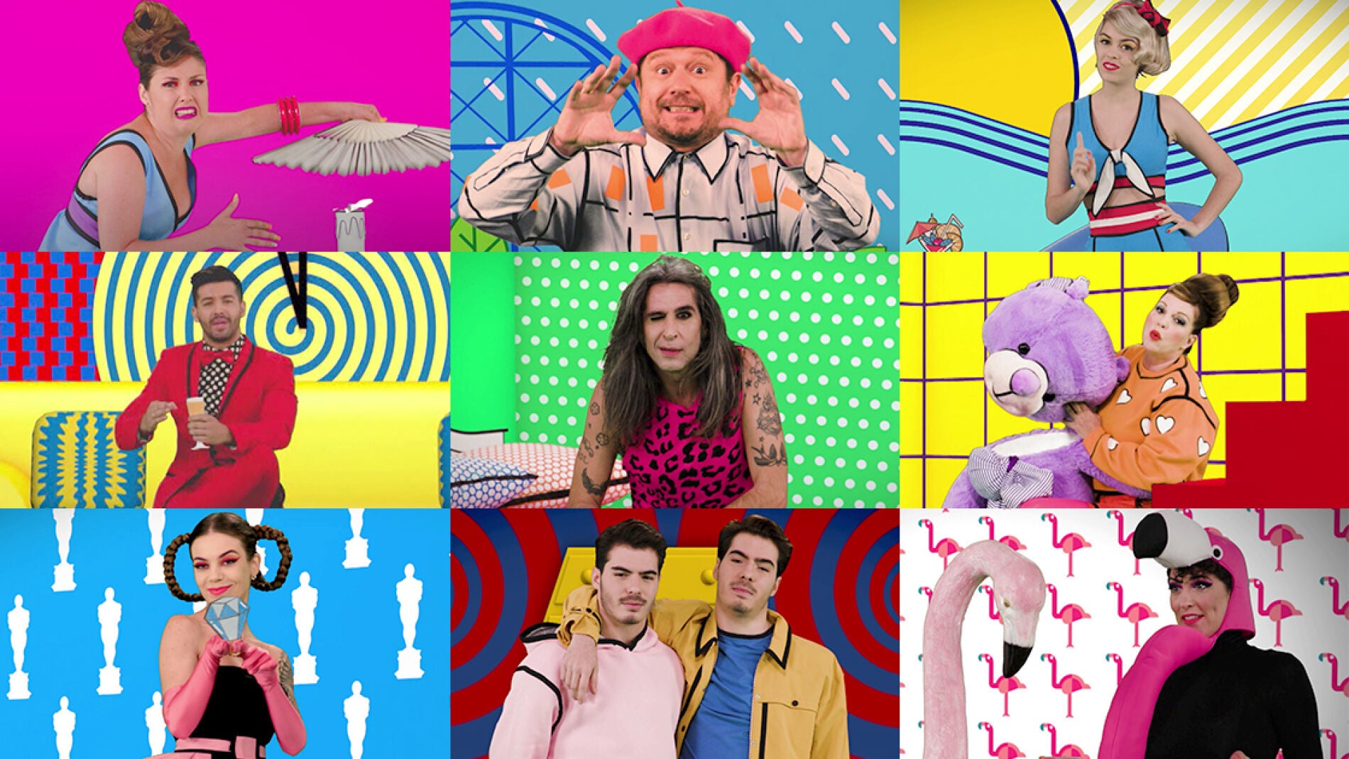 La divertida presentaci&oacute;n llena de color de los concursantes de la octava edici&oacute;n de 'Tu cara me suena'