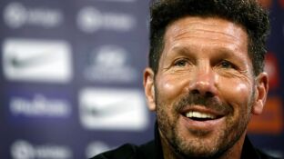 El entrenador argentino del Atl&eacute;tico de Madrid Diego Pablo "Cholo" Simeone