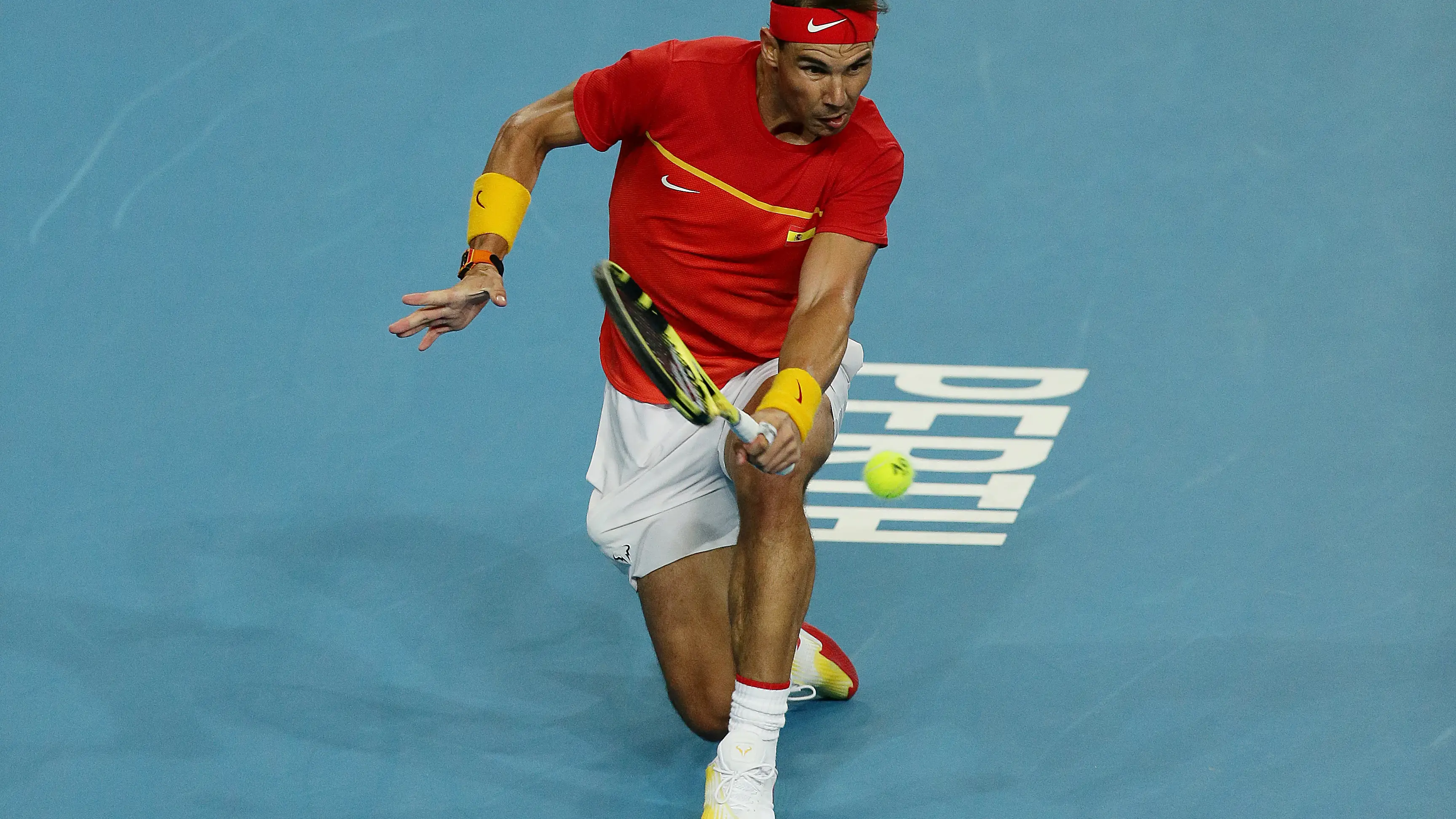 Rafa Nadal, durante el partido ante Basilashvili