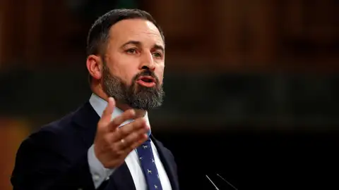 Santiago Abascal, durante su intervención en el Congreso de los Diputados Investidura de Sánchez