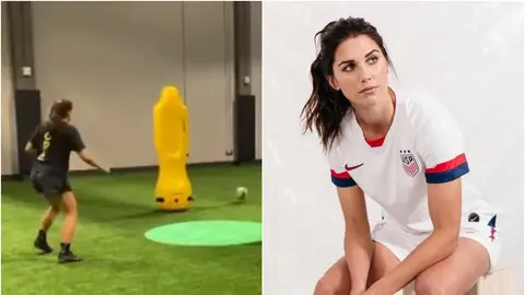 Alex Morgan se entrena estando embarazada Alex Morgan se entrena estando embarazada