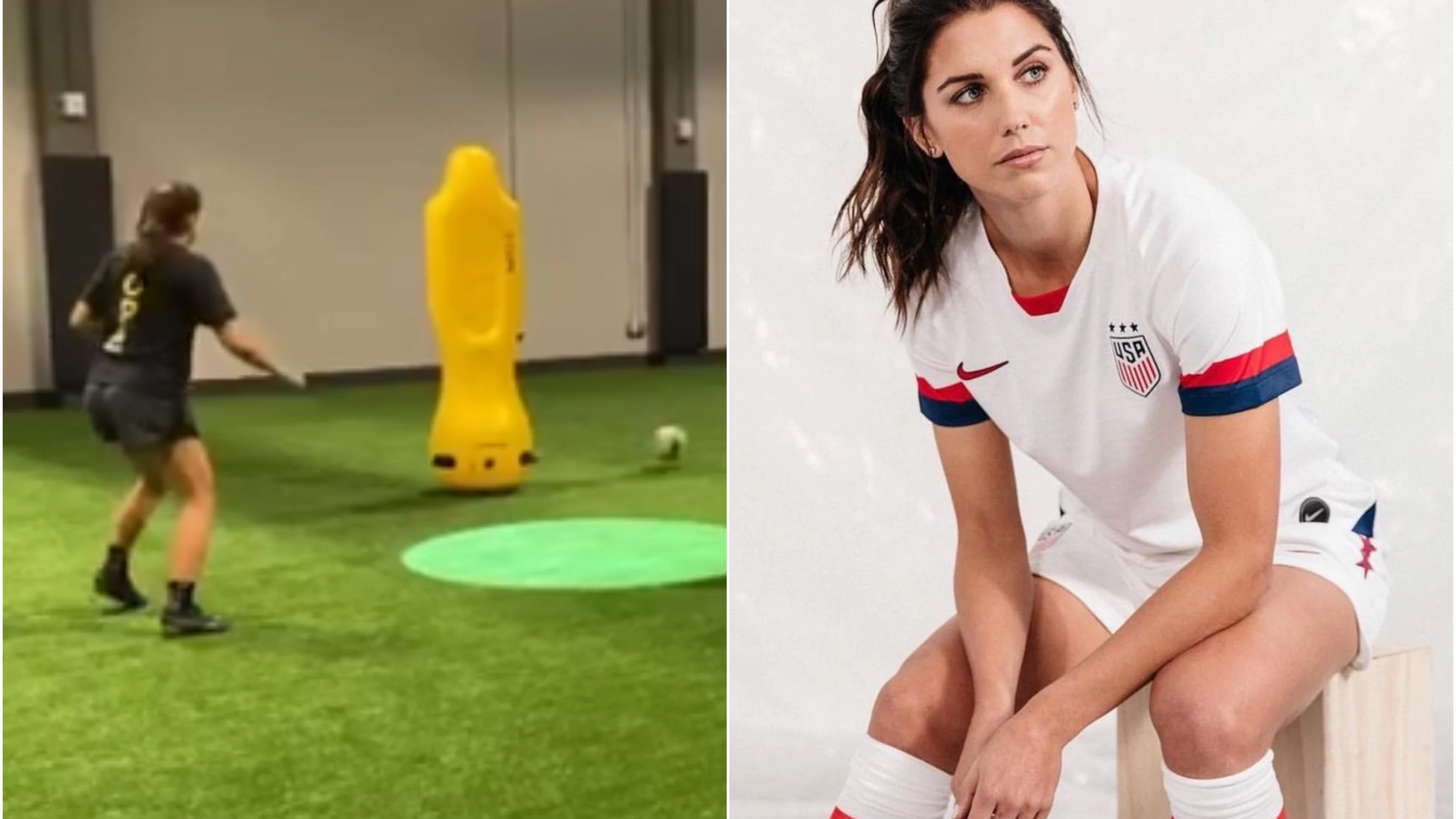 Alex Morgan se entrena estando embarazada
