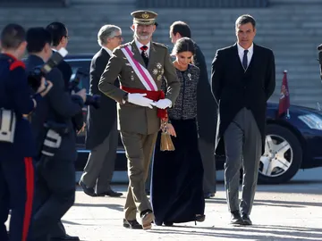 El Rey y Pedro Sánchez en la Pascua Militar en una foto de archivo El Rey y Pedro Sánchez en la Pascua Militar en una foto de archivo