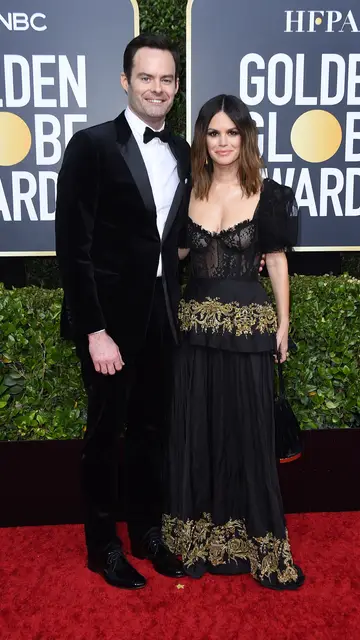Bill Hader y Rachel Bilson ALFOMBRA ROJA GLOBOS DE ORO 2020