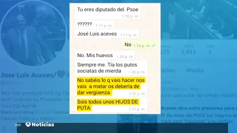 PSOE, UP y Teruel Existe denuncian las continuas amenazas y presiones en la víspera a la sesión investidura PSOE, UP y Teruel Existe denuncian las continuas amenazas y presiones en la víspera a la sesión investidura