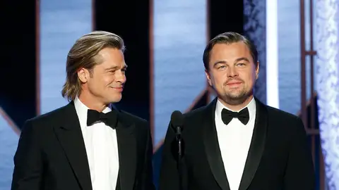 Brad Pitt y Leonardo DiCaprio en los Globos de Oro Brad Pitt y Leonardo DiCaprio en los Globos de Oro
