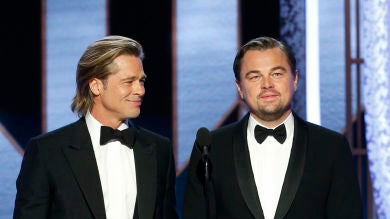 El guiño de Brad Pitt a su amigo Leonardo DiCaprio en su aparición en los Oscar 2021
