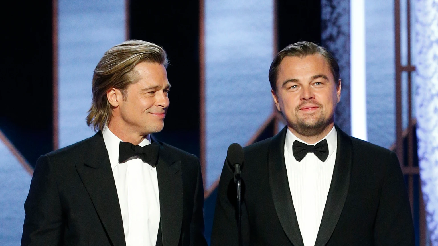 Brad Pitt y Leonardo DiCaprio en los Globos de Oro