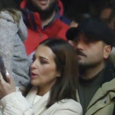 Paula Echevarría y David Bustamante durante la cabalgata de Reyes