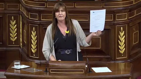Laura Borrás: "No podemos votar en contra de Cataluña y a favor de la represión" Laura Borrás: "No podemos votar en contra de Cataluña y a favor de la represión"