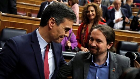 Pedro S&aacute;nchez y Pablo Iglesias (Archivo)