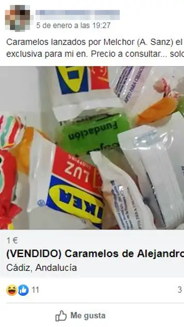 Venden caramelos lanzados por Alejandro Sanz Venden caramelos lanzados por Alejandro Sanz