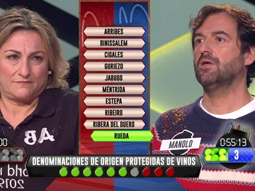 Los vinos de denominaciones protegidas de España, la mejor táctica de Manolo de 'Los dispersos' en '¡Boom!' Los vinos de denominaciones protegidas de España, la mejor táctica de Manolo de 'Los dispersos' en '¡Boom!'