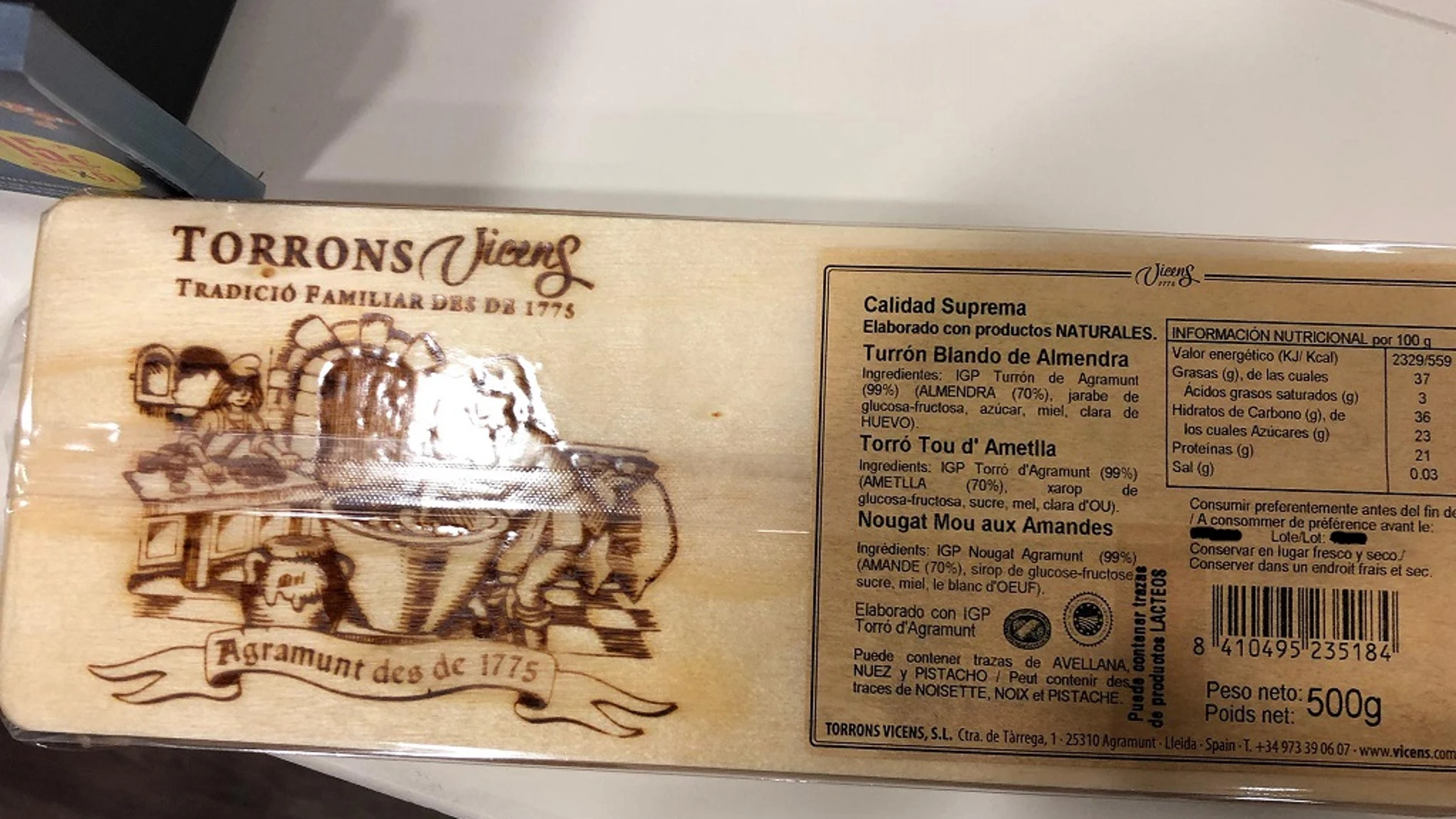 Sanidad alerta de la comercialización de turrón blando de almendra que contiene leche no declarada en el etiquetado Sanidad alerta de la comercialización de turrón blando de almendra que contiene leche no declarada en el etiquetado