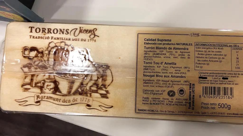 Sanidad alerta de la comercialización de turrón blando de almendra que contiene leche no declarada en el etiquetado Sanidad alerta de la comercialización de turrón blando de almendra que contiene leche no declarada en el etiquetado