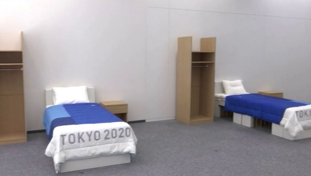 La Villa Olímpica de los Juegos Olímpicos de Tokio tiene camas de cartón