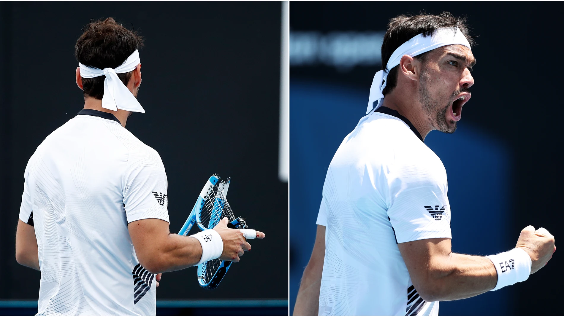 Fabio Fognini, en su partido ante Reilly Opelka Fabio Fognini, en su partido ante Reilly Opelka