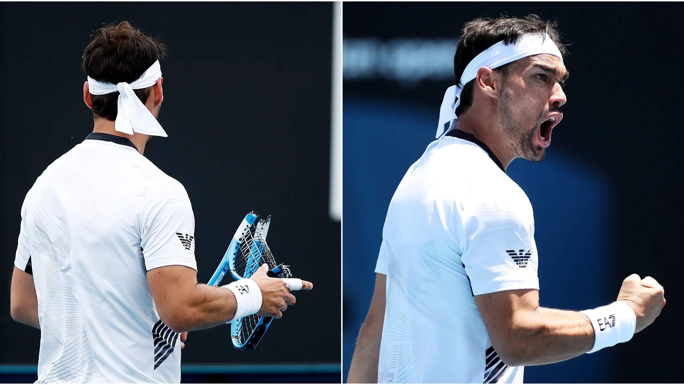 Fabio Fognini, en su partido ante Reilly Opelka