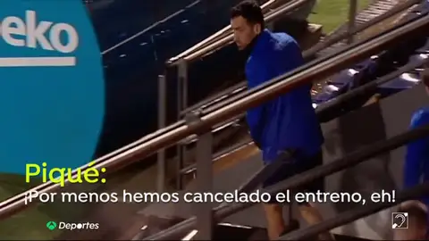 Las palabras de Piqué en el entrenamiento Las palabras de Piqué en el entrenamiento