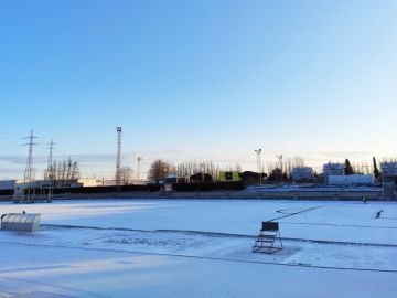Unionistas - Real Madrid: El campo de Las Pistas de Salamanca amanece completamente nevado | Copa del Rey