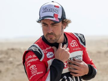 Fernando Alonso, durante el Dakar