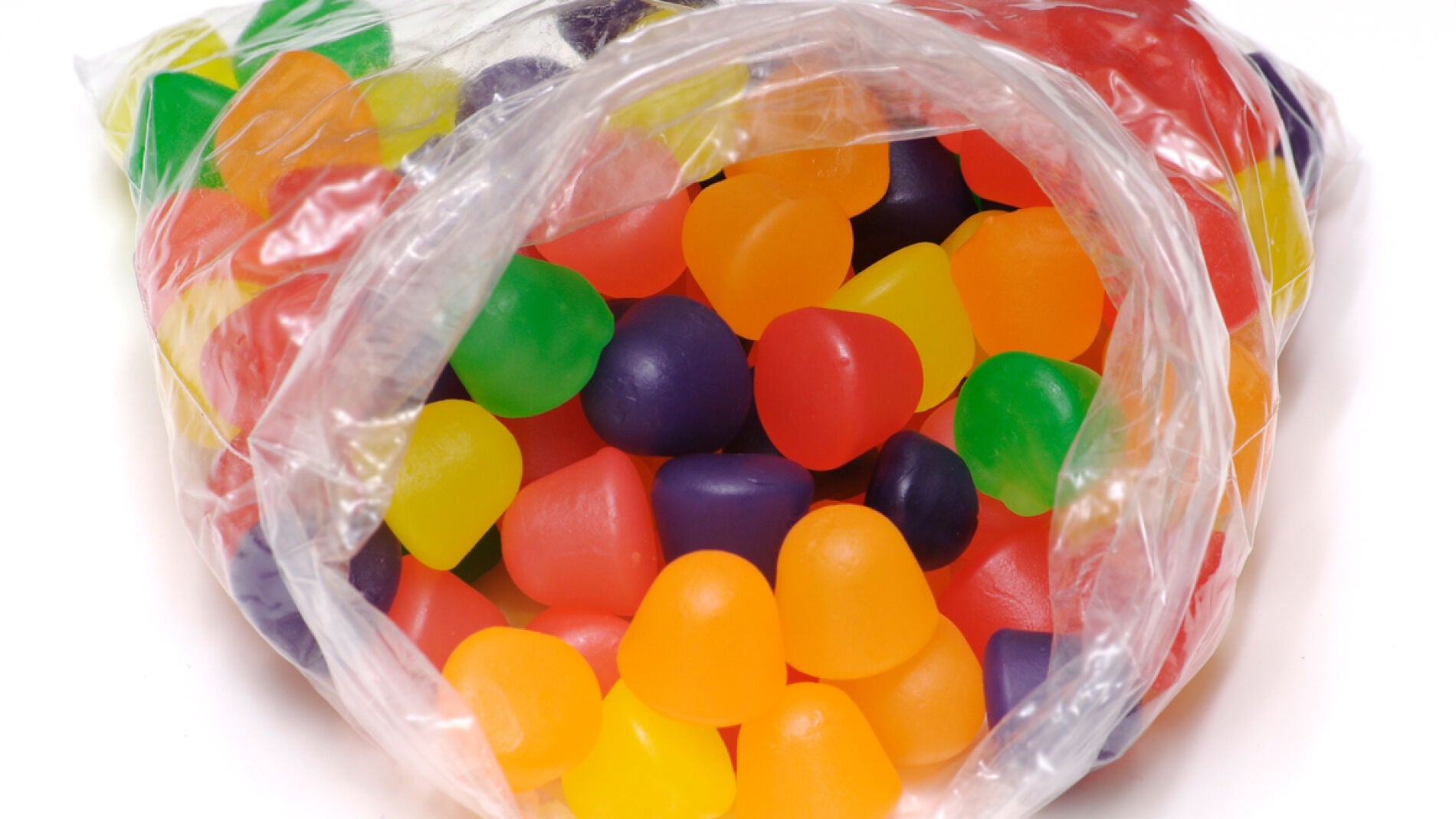 Bolsa de plástico con gominolas y chuches