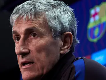 Quique Setién en rueda de prensa Quique Setién en rueda de prensa