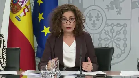 María Jesús Montero, en la rueda de prensa del Consejo de Ministros. María Jesús Montero, en la rueda de prensa del Consejo de Ministros.
