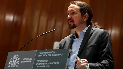 El vicepresidente de Derechos Sociales, Pablo Iglesias El vicepresidente de Derechos Sociales, Pablo Iglesias