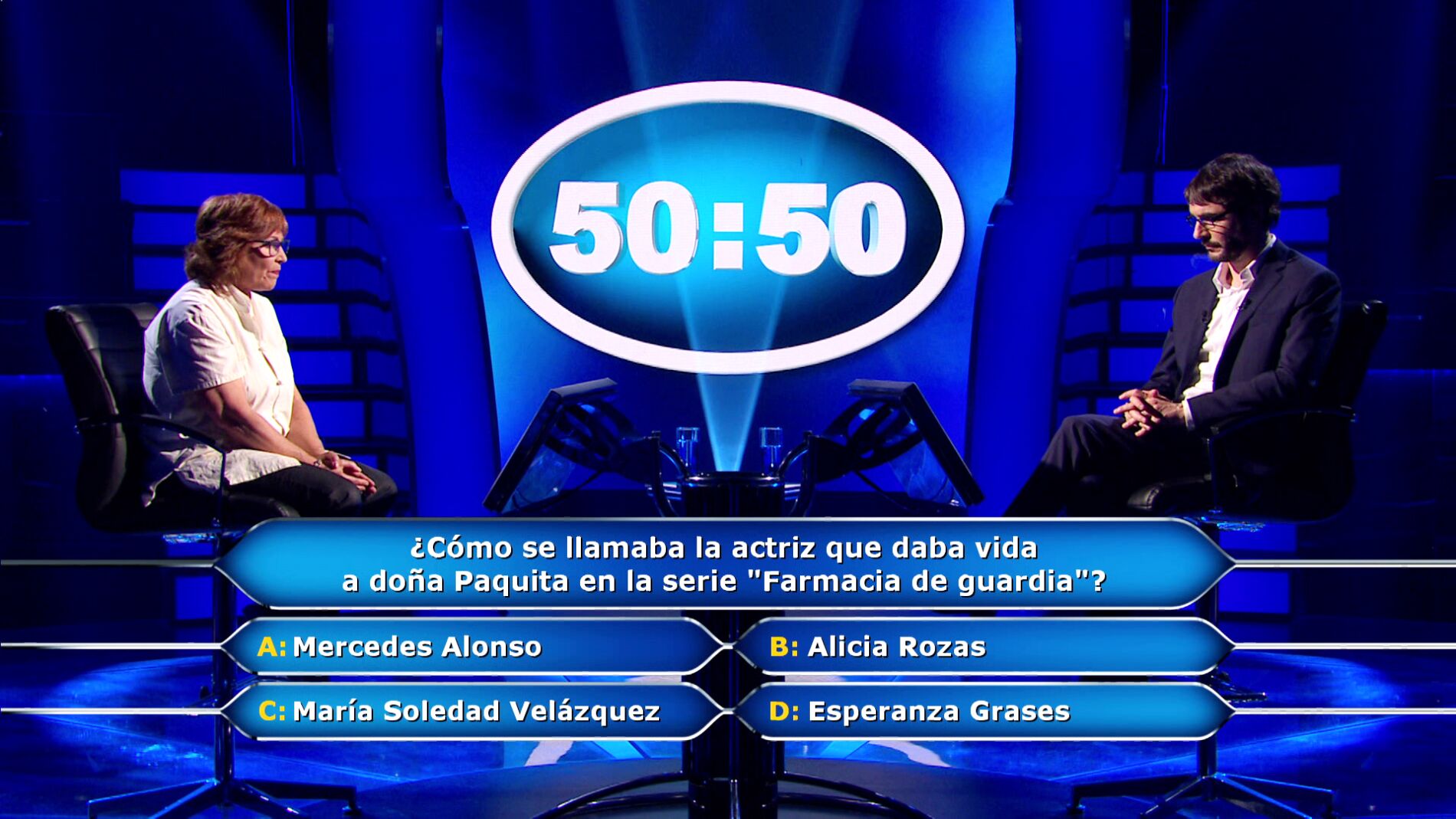 La mítica 'Farmacia de guardia' se cuela en '¿Quién quiere ser millonario?'... y provoca las dudas de Ruth