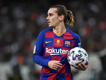 Griezmann, en un partido con el Barça Griezmann, en un partido con el Barça