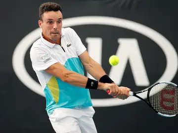 Roberto Bautista, en acción en el Open de Australia Roberto Bautista, en acción en el Open de Australia