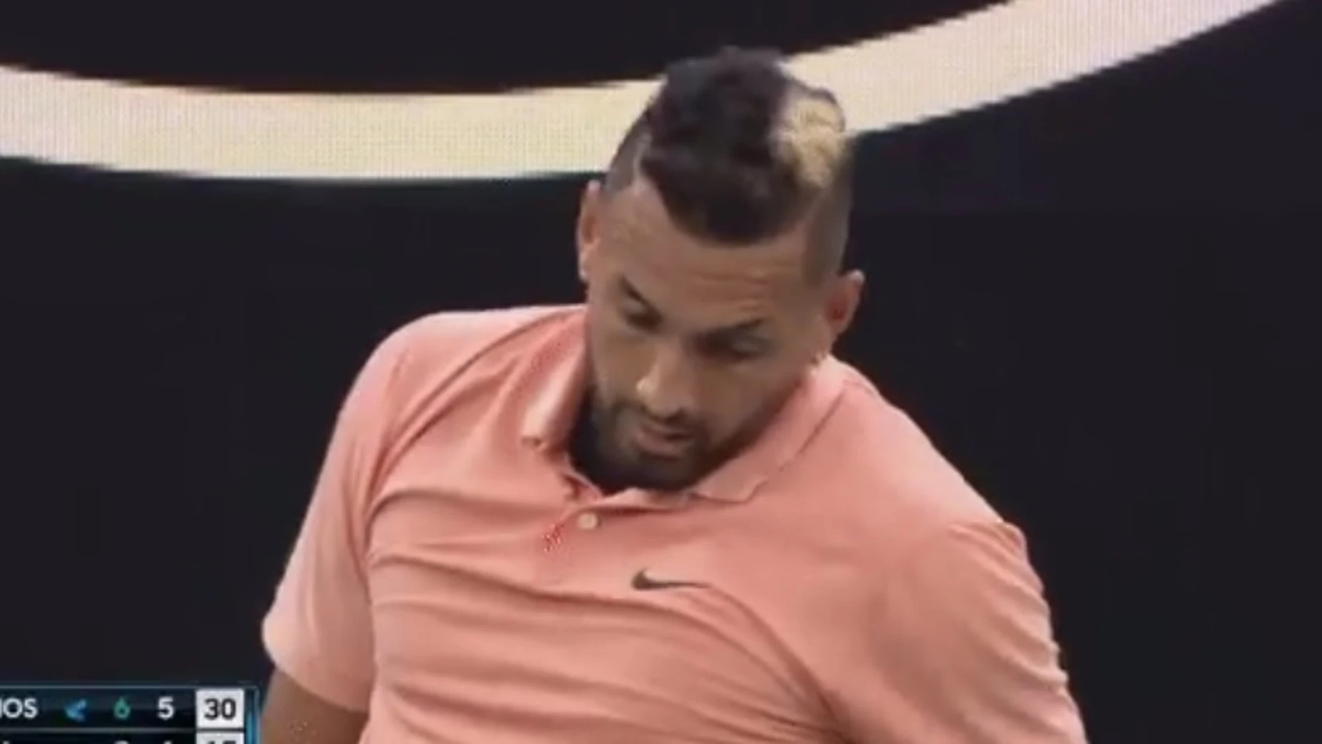 Kyrgios, en su partido del Open de Australia Kyrgios, en su partido del Open de Australia