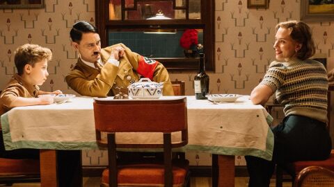 Taika Waititi, Scarlett Johansson y Roman Griffin Davis e 'Jojo Rabbit'