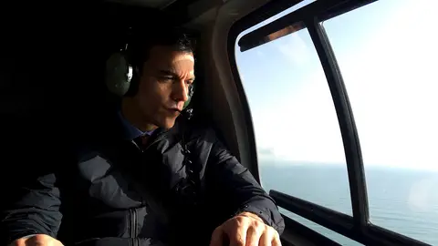 El presidente del Gobierno, Pedro Sánchez, sobrevuela las zonas afectadas por la borrasca Gloria El presidente del Gobierno, Pedro Sánchez, sobrevuela las zonas afectadas por la borrasca Gloria