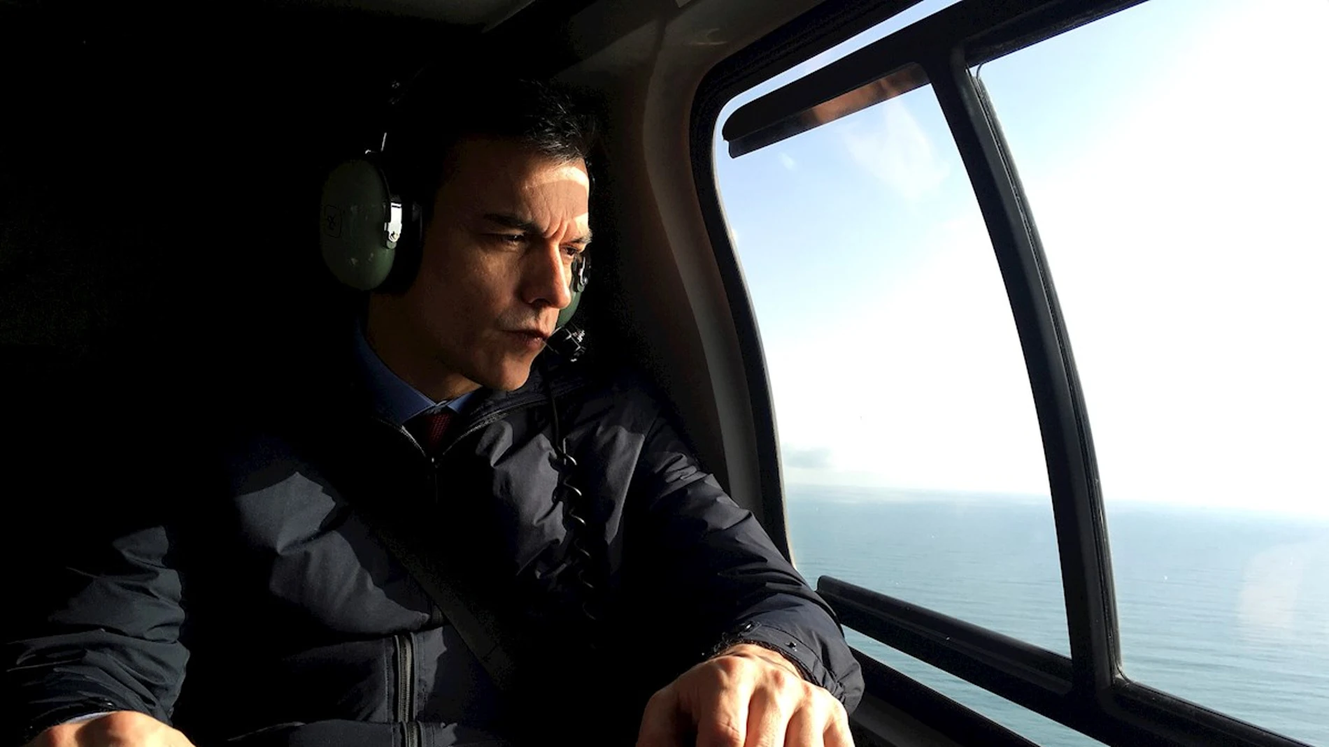 El presidente del Gobierno, Pedro Sánchez, sobrevuela las zonas afectadas por la borrasca Gloria El presidente del Gobierno, Pedro Sánchez, sobrevuela las zonas afectadas por la borrasca Gloria