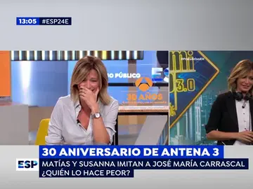 Susanna Griso, sobre su comentada imitiación de Carrascal: "Era una mezcla entre Doña Rogelia y 'la niña del exorcista'" Susanna Griso, sobre su comentada imitiación de Carrascal: "Era una mezcla entre Doña Rogelia y 'la niña del exorcista'"