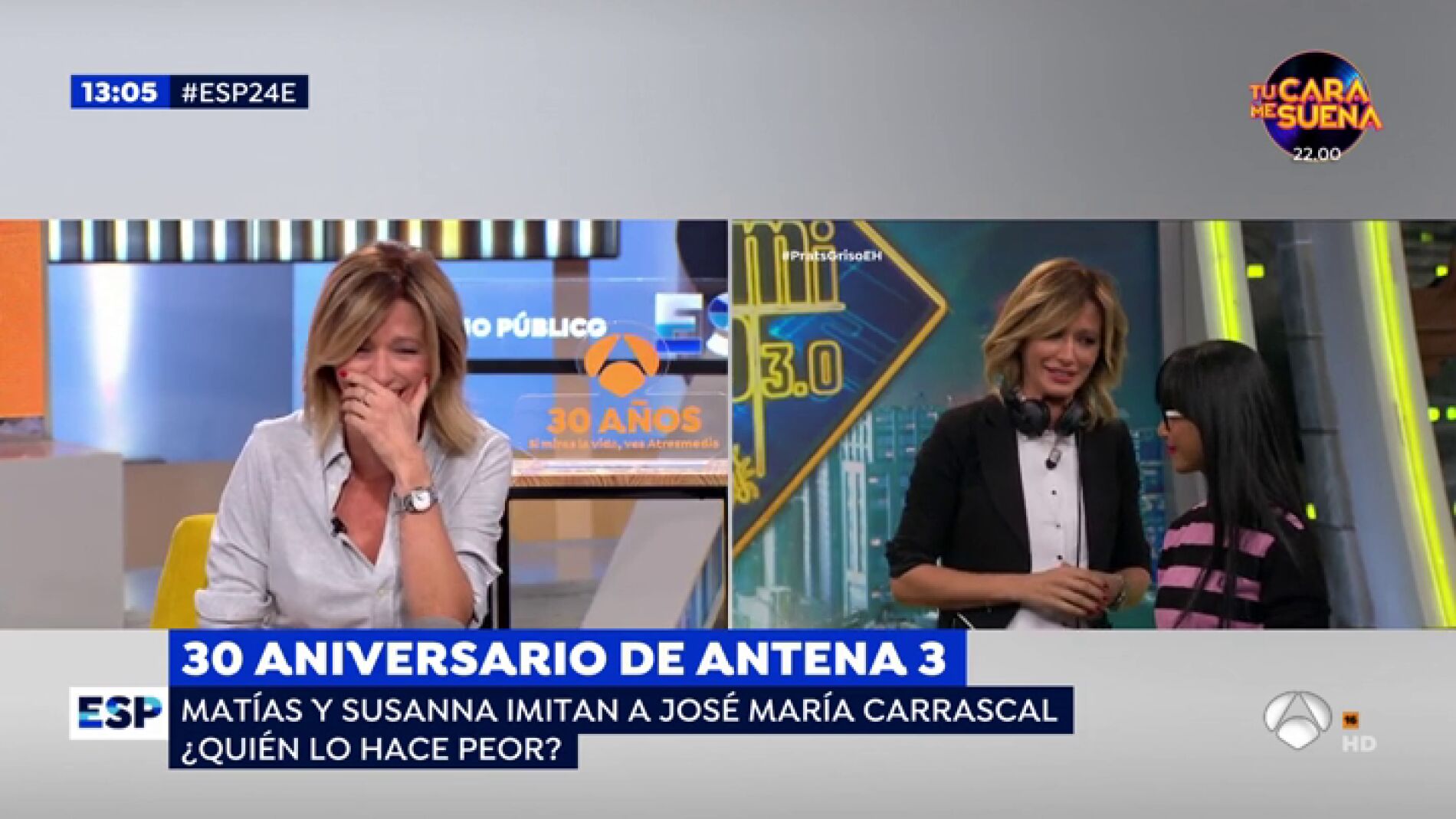 Susanna Griso, sobre su comentada imitiaci&oacute;n de Carrascal: "Era una mezcla entre Do&ntilde;a Rogelia y 'la ni&ntilde;a del exorcista'"