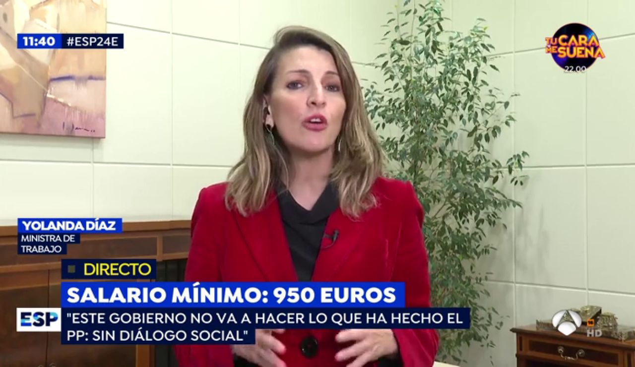 Yolanda Díaz, ministra de Trabajo: "El salario mínimo es una herramienta fundamental para combatir la pobreza laboral" Yolanda Díaz, ministra de Trabajo: "El salario mínimo es una herramienta fundamental para combatir la pobreza laboral"