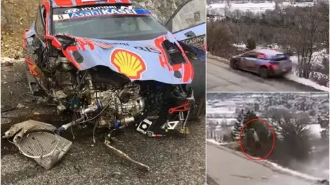 El brutal accidente de Ott Tanak El brutal accidente de Ott Tanak