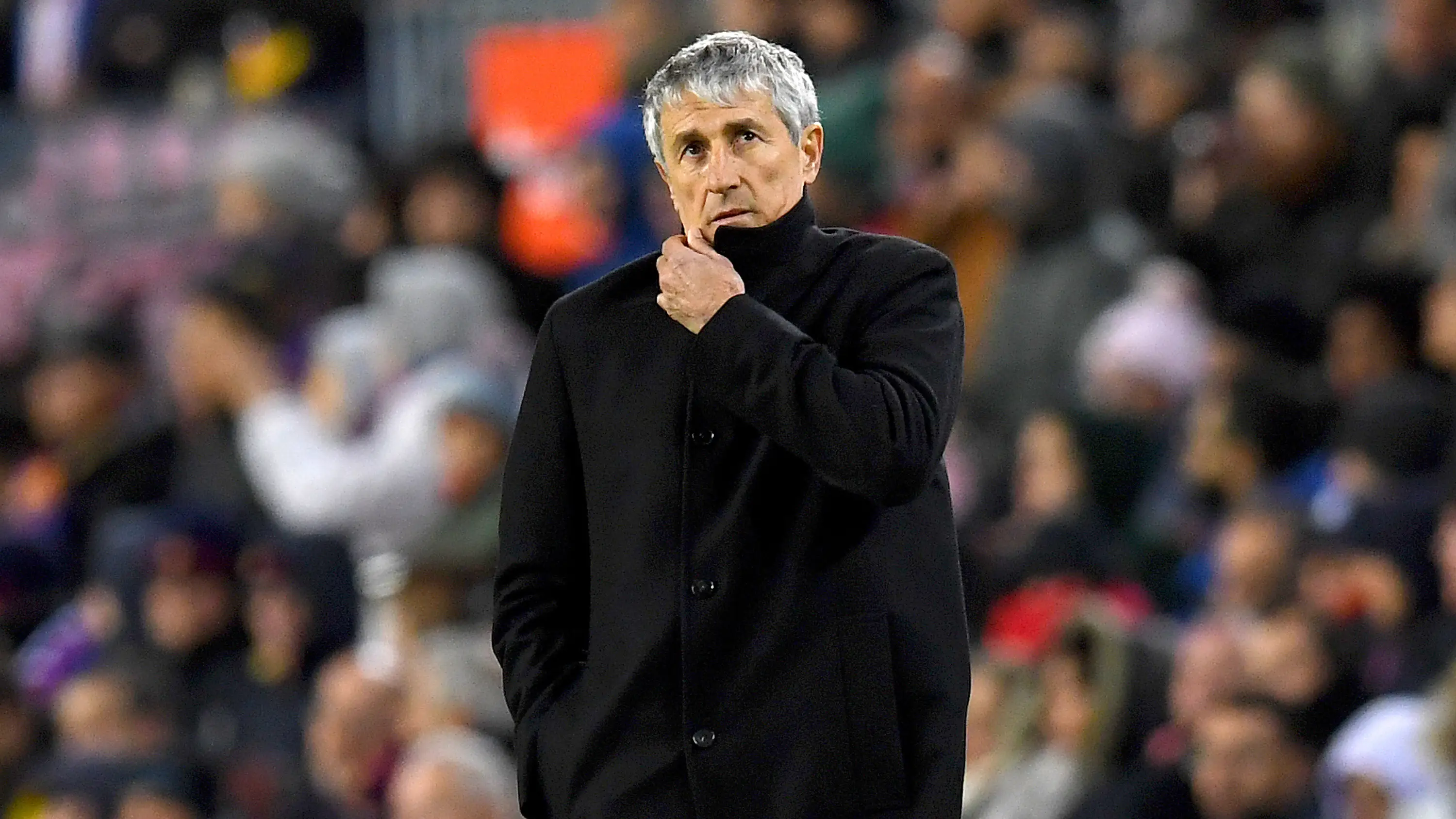 Quique Seti&eacute;n, durante un partido del Bar&ccedil;a