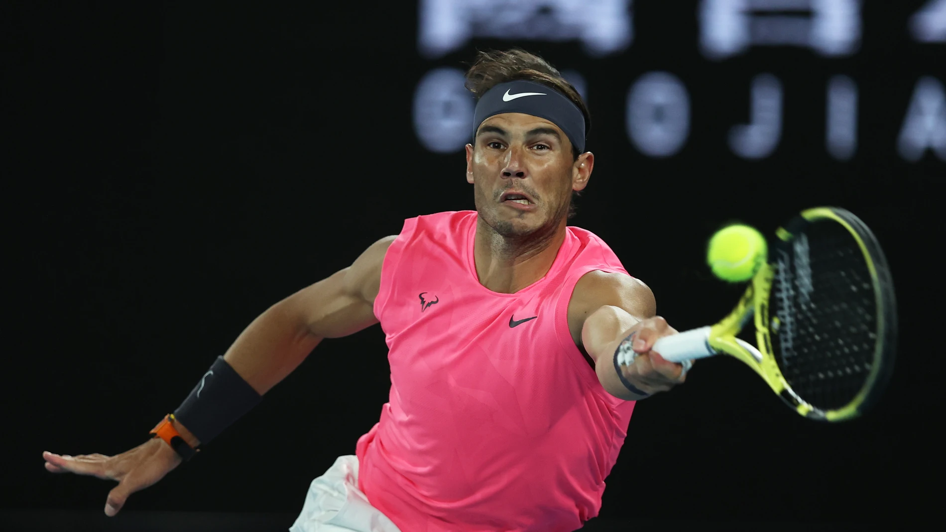 Rafa Nadal, en acción en el Open de Australia Rafa Nadal, en acción en el Open de Australia