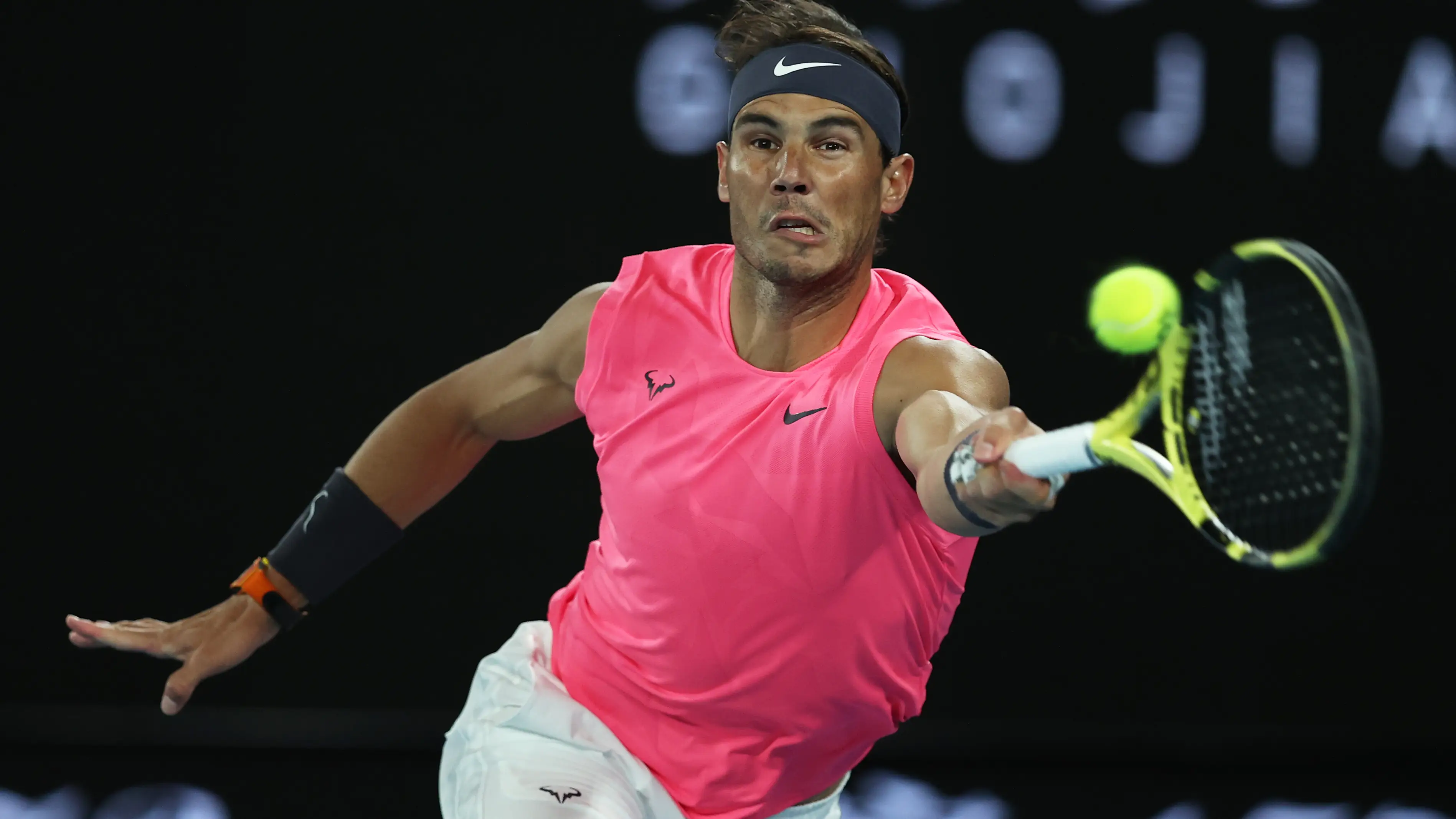 Rafa Nadal, en acci&oacute;n en el Open de Australia