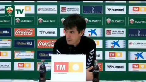 José Rojo Martín, técnico del Elche, en rueda de prensa José Rojo Martín, técnico del Elche, en rueda de prensa