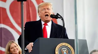 Donald Trump, dirigiéndose a los asistentes a la 'Marcha por la vida' Donald Trump, dirigiéndose a los asistentes a la 'Marcha por la vida'