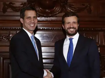 Pablo Casado y Juan Guaidó Pablo Casado y Juan Guaidó